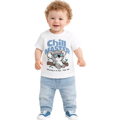 CHILL MASTER BASKILI AYLIK KISA KOL TİŞÖRT 6 Ay,9 Ay,12 Ay,18 Ay Erkek