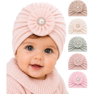 CAP&MORE KADİFE BONE İNCİ TAŞ DOM. 3 Ay,6 Ay,9 Ay,12 Ay,18 Ay Kız