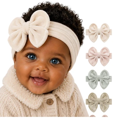 CAP&MORE KADİFE SAÇ BANDI İKİLİ FİYONK  3 Ay,6 Ay,9 Ay,12 Ay,18 Ay Kız