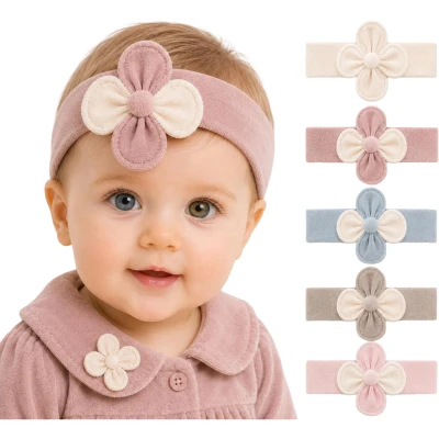 CAP&MORE KADİFE SAÇ BANDI PAPATYA  3 Ay,6 Ay,9 Ay,12 Ay,18 Ay Kız