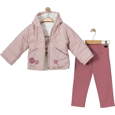 CEPLERİ ÇİÇEK NAKIŞLI MONT  2Y,3Y,4Y,5Y Kız