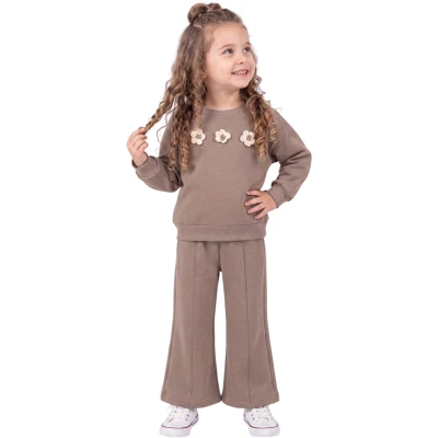 ÇİÇEK AKSESUARLI 3 İP KIZ TAKIM 2Y,3Y,4Y,5Y Kız