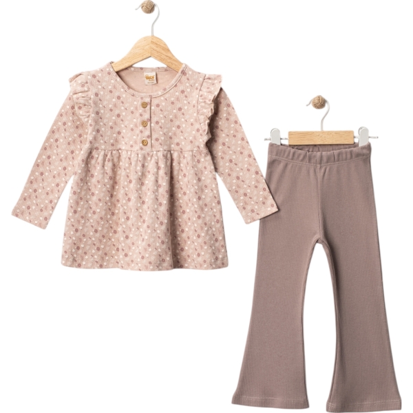 ÇİÇEK DESENLİ İNTERLOK KIZ TAKIM 2Y,3Y,4Y,5Y Kız