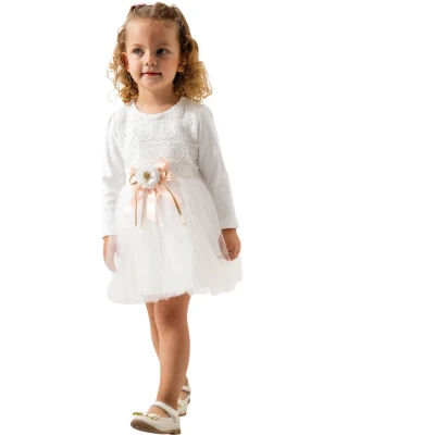 ÇİÇEK GÜPÜRLÜ ELBİSE 2Y,3Y,4Y Kız
