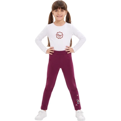 ÇİÇEK NAKIŞ 3İP TAYT 4Y,5Y,6Y,7Y,8Y,9Y Kız