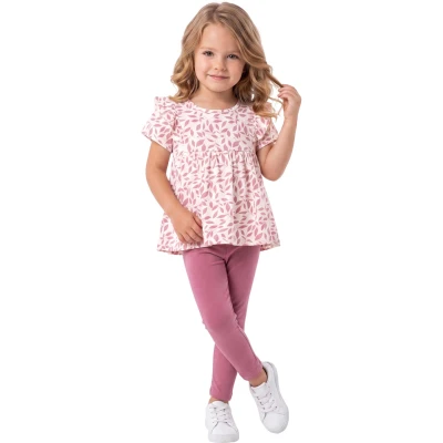 ÇİÇEKLİ VİSKON KIZ TAKIM 2Y,3Y,4Y,5Y Kız