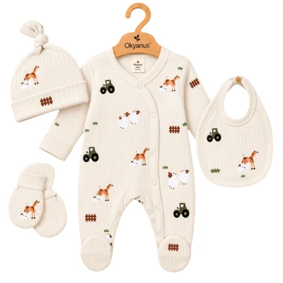 ÇİFTLİK DESEN BATTANİYELİ TULUM SET 3 Ay Erkek