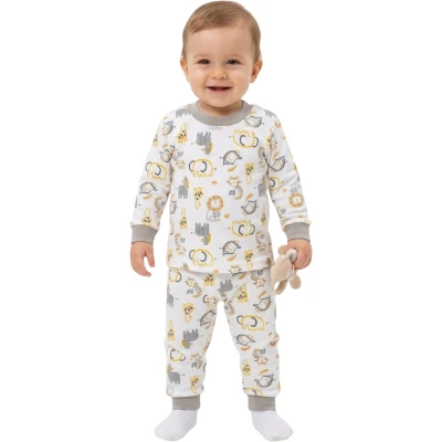ÇİZGİLİ HAYVANLAR PİJAMA 6 Ay,12 Ay,18 Ay,2Y Erkek