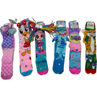 ÇOCUK 3D FİGÜRLÜ ÇORAP  3Y,4Y,5Y,6Y,7Y,8Y,9Y,10Y,11Y,12Y Kız
