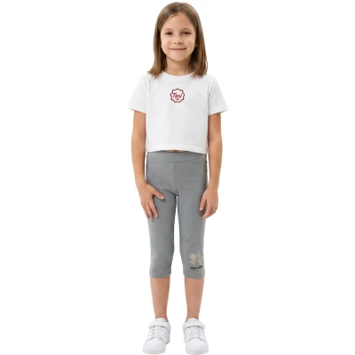 ÇOCUK ÇİÇEK NAKIŞ KAPRİ 5Y,6Y,7Y,8Y,9Y Kız