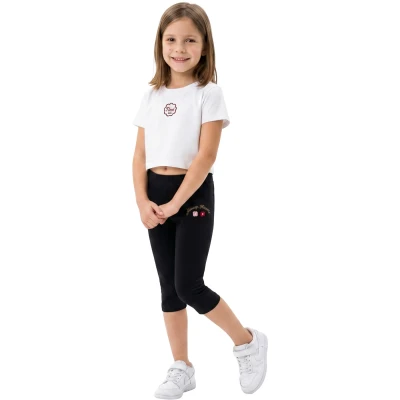 ÇOCUK ÇİÇEK NAKIŞ KAPRİ 5Y,6Y,7Y,8Y,9Y Kız