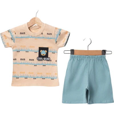 COOL BEAR BASKILI ERKEK BEBE ŞORTLU PENYE TKM 9 Ay,12 Ay,18 Ay,2Y Erkek
