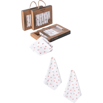 CRAFT KUTULU KİRAZLI 7 Lİ MENDİL  1 Ay,2 Ay,3 Ay,6 Ay,9 Ay,12 Ay Kız
