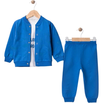 DİNOSAUR BASKI 2 İPLİK 3 LÜ TKM  9 Ay,12 Ay,18 Ay,2Y Erkek