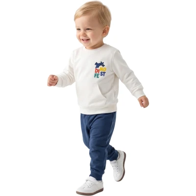 DİNOFEST ARKA BASKILI MEVSİMLİK ERKEK BEBE TAKIMI 12 Ay,2Y,3Y,4Y Erkek