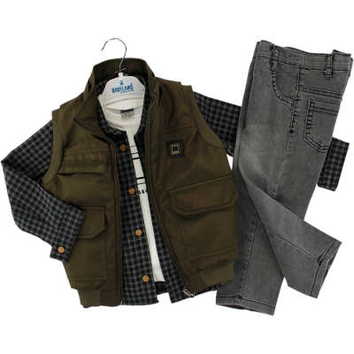 DÖRTLÜ BONDİK YELEKLİ TAKİM 2Y,3Y,4Y,5Y Erkek