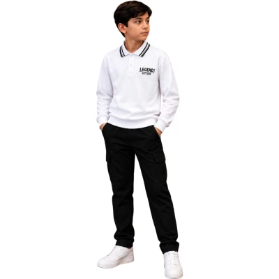 DOUBLE FACE YAKALI PATLI SWEATSHIRT 12Y,13Y,14Y,15Y,16Y Erkek