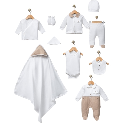 DÜĞMELİ DOKUMA GARNİLİ 10 LÜ SET 1 Ay,2 Ay Erkek