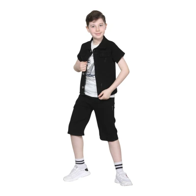 ERKEK TRICOT 3 LÜ TAKIM PAMUK SİYAH 4Y,6Y,8Y,10Y,12Y Erkek