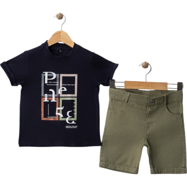 ERKEK YAZLIK TİŞÖRT KAPRİ İKİLİ TAKIM 2Y,3Y,4Y,5Y Erkek