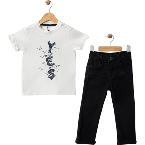 ERKEK YAZLIK TİŞÖRT KOT PANTOLON İKİLİ TAKIM 6Y,7Y,9Y,8Y Erkek