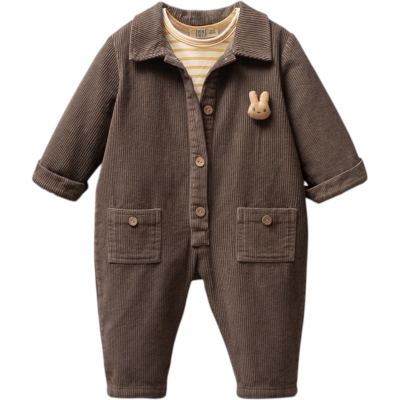 FİTİLLİ KADİFE TULUM SWEAT 2'Lİ TK  9 Ay,12 Ay,18 Ay,2Y Kız