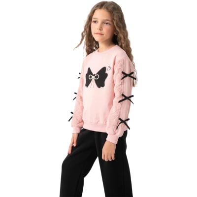 FİYONK BASKI İNCİLİ SWEATSHİRT 9Y,10Y,11Y,12Y Kız