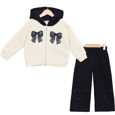FİYONK BASKILI FERMUARLI TAKIM 2Y,3Y,4Y,5Y Kız