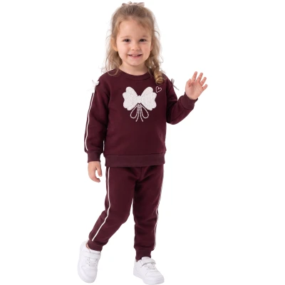 FİYONK NAKIŞLI ÜÇ İP KIZ TAKIM 2Y,3Y,4Y,5Y Kız