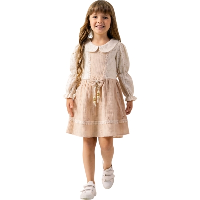 FİYONKLU DANTELLİ ELBİSE 2Y,3Y,4Y,5Y Kız