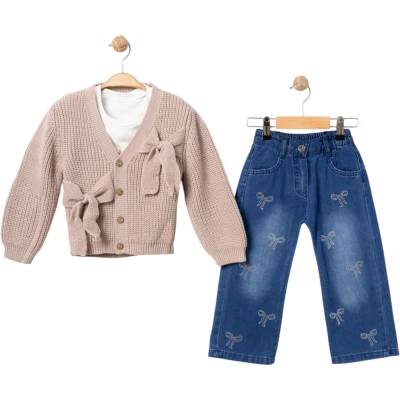 FİYONKLU KIZ TRİKO TK 2Y,3Y,4Y,5Y Kız