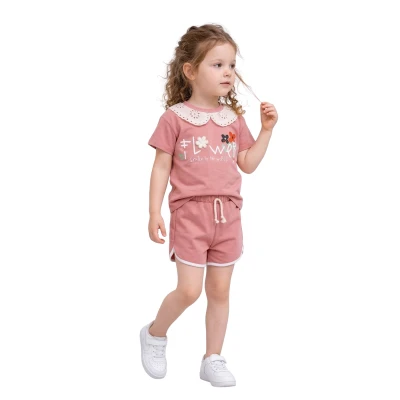 FLOWER BASKI YAKASI DANTELLİ 2 Lİ TAKIM 2Y,3Y,4Y,5Y Kız