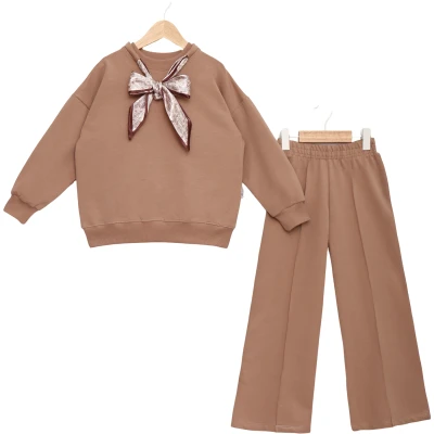 FULARLI LİKRALI İKİ İP KIZ TAKIM  7Y,8Y,9Y,10Y Kız