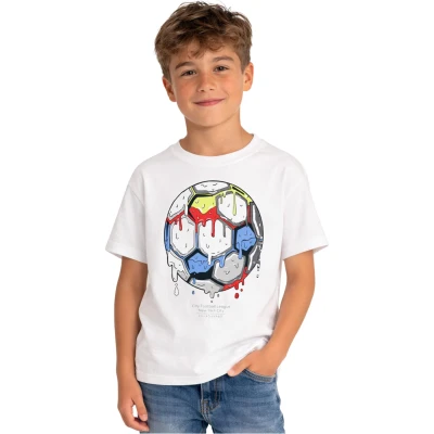 FUTBOL TOPU BASKILI TİŞÖRT 6Y,7Y,8Y,9Y Erkek