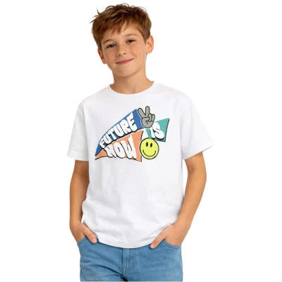 FUTURE NOW BASKILI KISA KOLLU TİŞÖRT 6Y,7Y,8Y,9Y Erkek