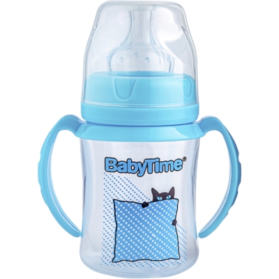 G. AĞIZ KULPLU PP BİBERON (SİLİKON UÇLU) 150ML MAVİ 1 Ay,2 Ay,3 Ay,6 Ay Erkek