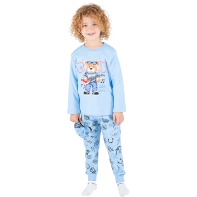 GİTARLI AYICIK PİJAMA TAKIMI  3Y,4Y,5Y,6Y Erkek