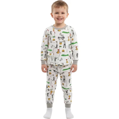 GOLF BİSİKLET YAKA PİJAMA TAKIMI 3Y,4Y,5Y,6Y Erkek