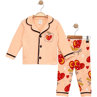 GOOD NİGHT UZUN KOLLU PİJAMA TAKIM  9 Ay,12 Ay,18 Ay,2Y Kız