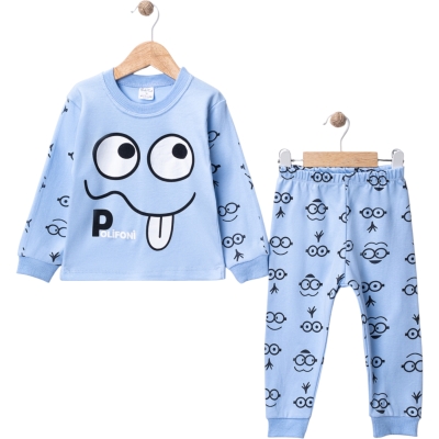 GÖZLÜ BASKILI PİJAMA TAKIM  12 Ay,3Y,2Y Erkek