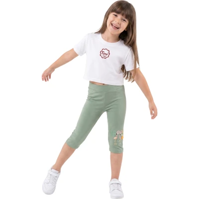 HAPPY BASKI ÇOCUK KAPRİ  5Y,6Y,7Y,8Y,9Y Kız