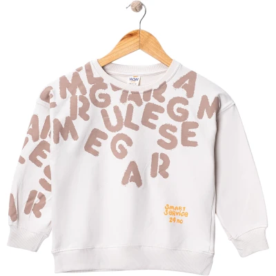 HARFLER BASKILI SWEAT 5Y,6Y,7Y,8Y Erkek