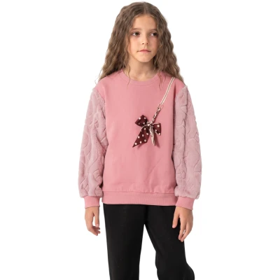 HAZIR FİYONK ŞERİTLİ SWEATSHİRT 5Y,6Y,7Y,8Y Kız