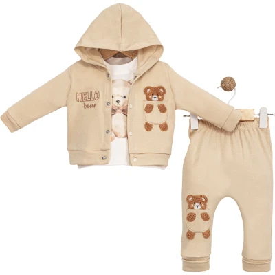 HELLO BEAR 3'LÜ TAKIM 3 Ay,6 Ay,9 Ay Erkek