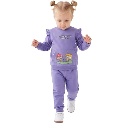 TAŞLI KOL BÜZGÜLÜ CEPLİ KIZ TAKIMI 12 Ay,2Y,3Y,4Y Kız