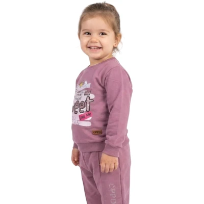 I LİKE THİNGS BASKILI TAŞLI KIZ ÇOCUK İKİLİ TAKIM 12 Ay,2Y,3Y,4Y Kız