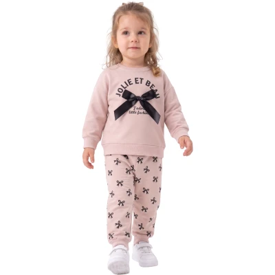 JOLİE FİYONKLU BASKILI İKİLİ TAKIM 12 Ay,2Y,3Y,4Y Kız