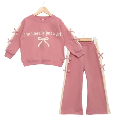JUST A GİRL BASKILI TAKIM 2Y,3Y,4Y,5Y Kız