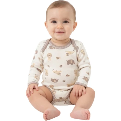 KAHVE ASLAN FİL PENYE UZUN KOL BADİ BÜYÜK  12 Ay,18 Ay,2Y,3Y Uni