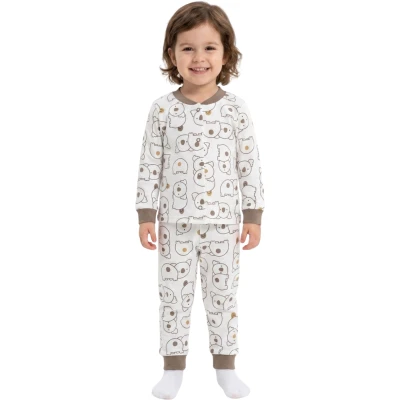 KAHVE KOALA ÇITÇITLI PİJAMA 3Y,4Y,5Y,6Y Uni
